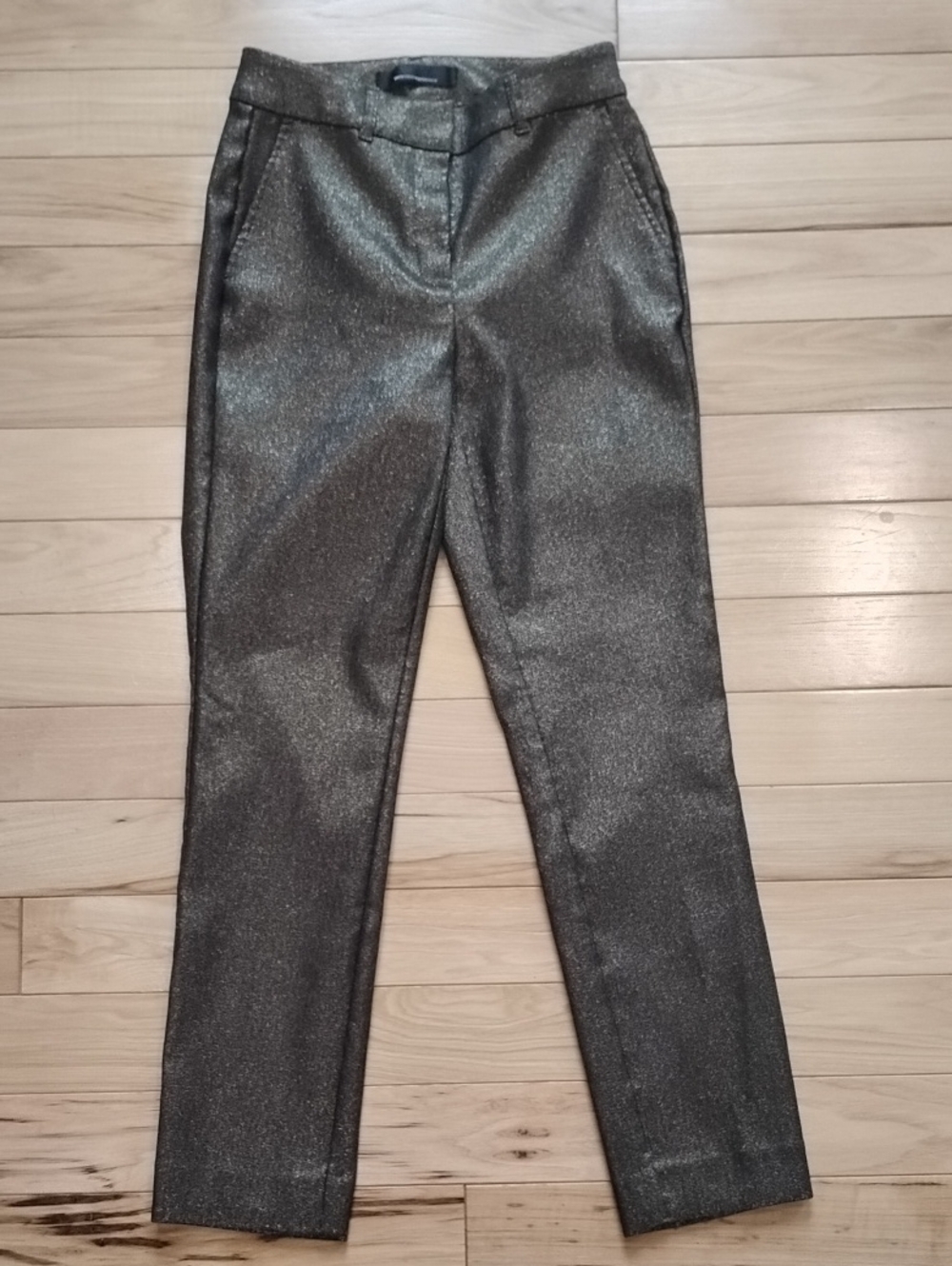 WHBM Women's Shimmery Elle Slim Ankle Pants